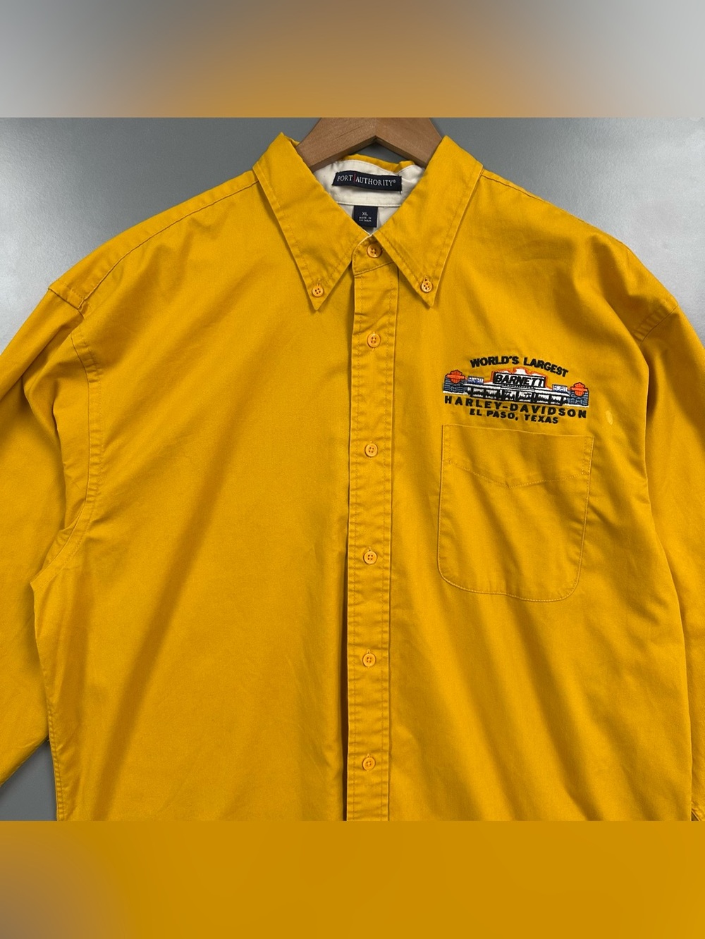 Harley Davidson Motorcycles Long Sleeve El Paso Button Up Shirt Logo Mens XL